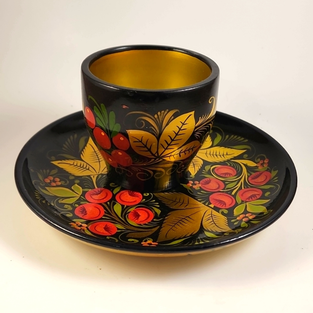 Lacquer Plate and Cup